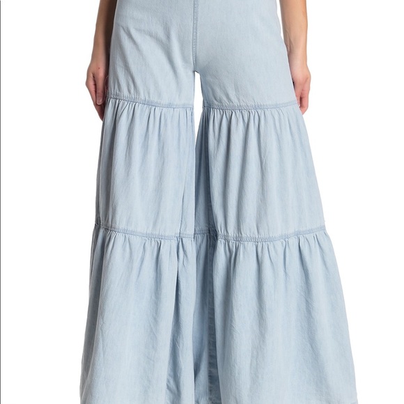 Sold❌❌❌New Free People Stargazing Tiered Denim - Picture 4 of 10